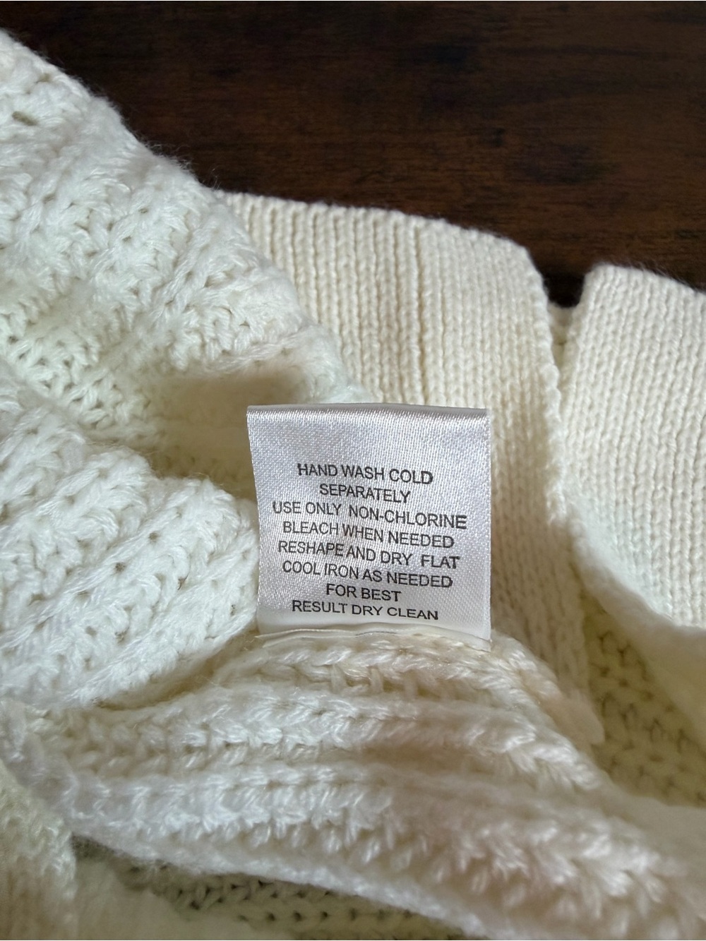Pink Rose Women’s Medium Ivory Sleeveless Knit Tunic Sweater Mini Dress - Picture 7 of 8